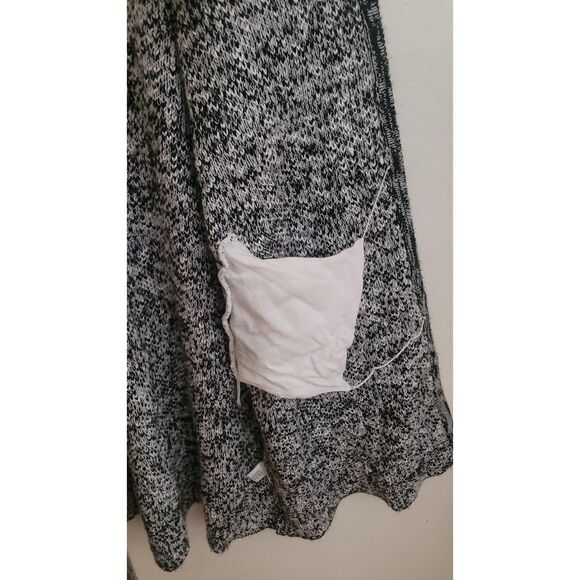 Dana Buchman GUC Black & White Marl Knit Long Open Cardigan sz L w/Pockets - Picture 7 of 8